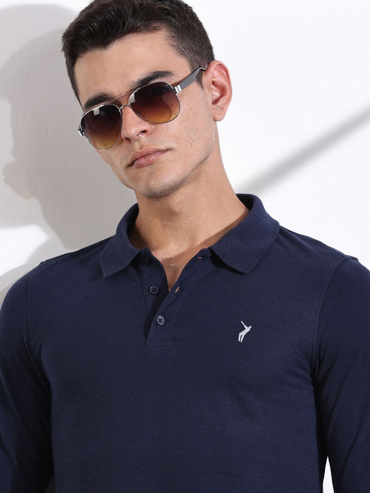 Thomas Scott Men Solid Polo Collar T-shirt