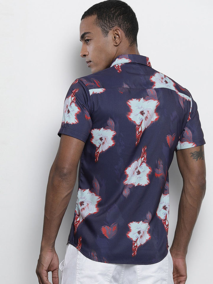 The Indian Garage Co Men Slim Fit Abstract Printed Resortwear Shirt