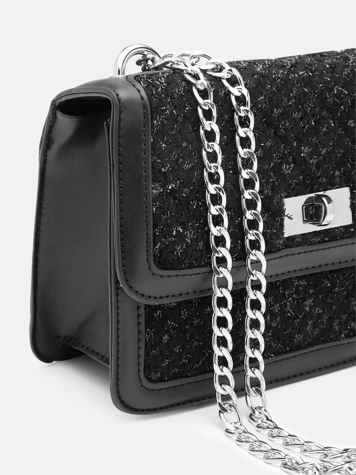Lino Perros Structured Sling Bag with Quilted Detail