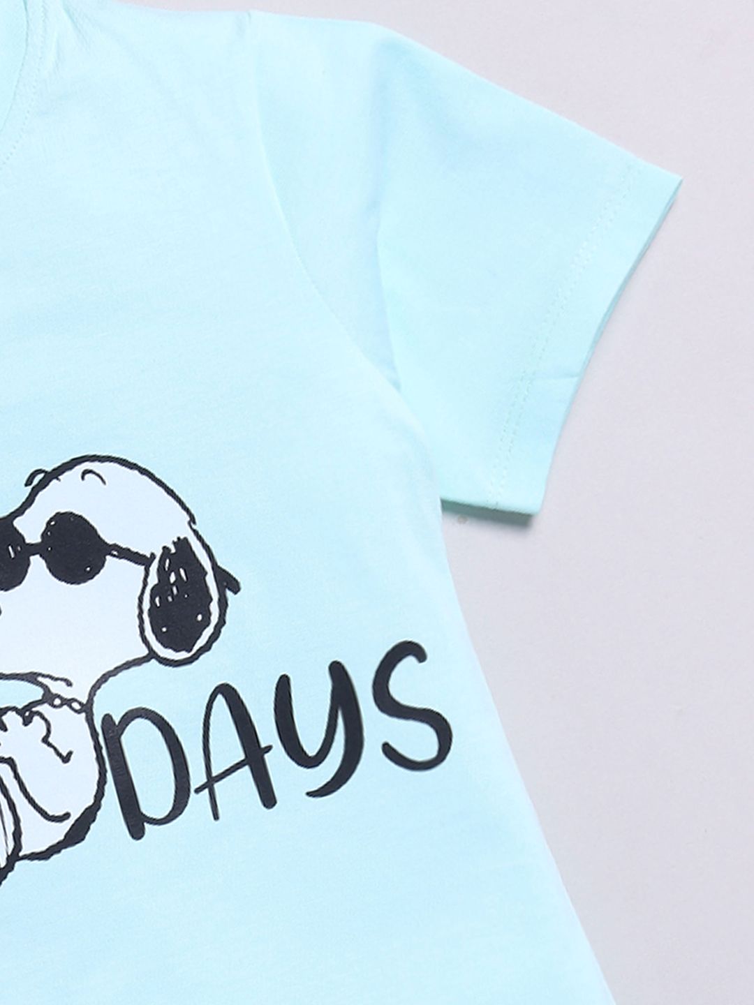 Happy Faces Kids Girls Snoopy Printed Pure Cotton Longline T-Shirt