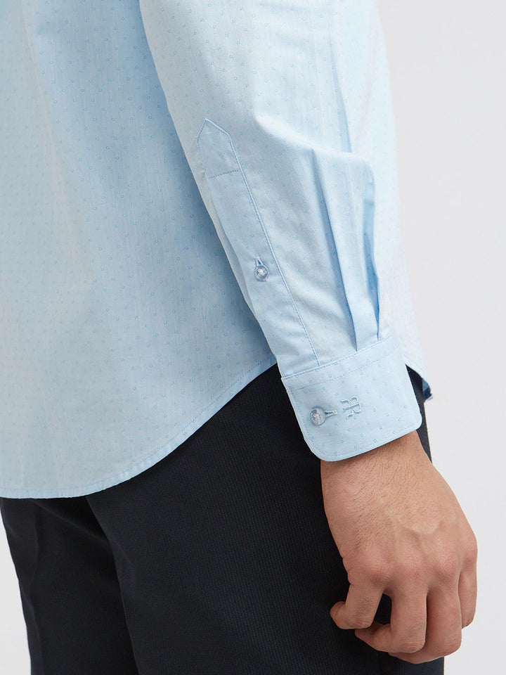 Raymond Men Slim Fit Pure Cotton Ditsy Printed Formal Shirt