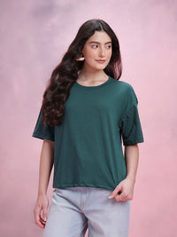 DressBerry Drop-Shoulder Sleeves Relaxed T-shirt