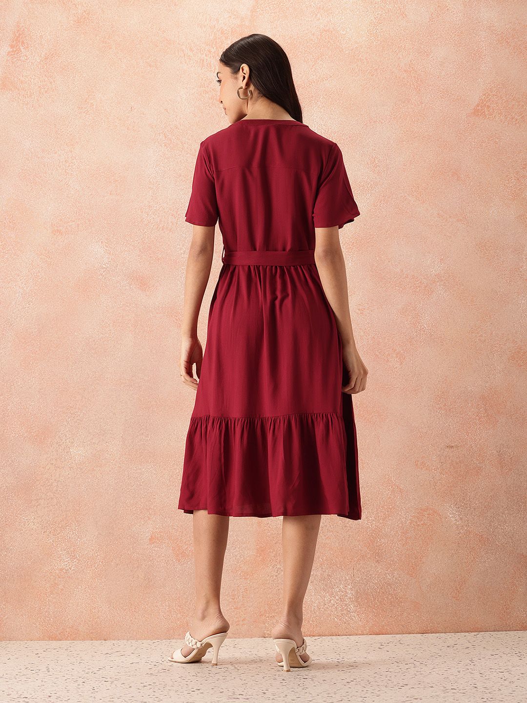all about you A-Line Midi Dress with Belt