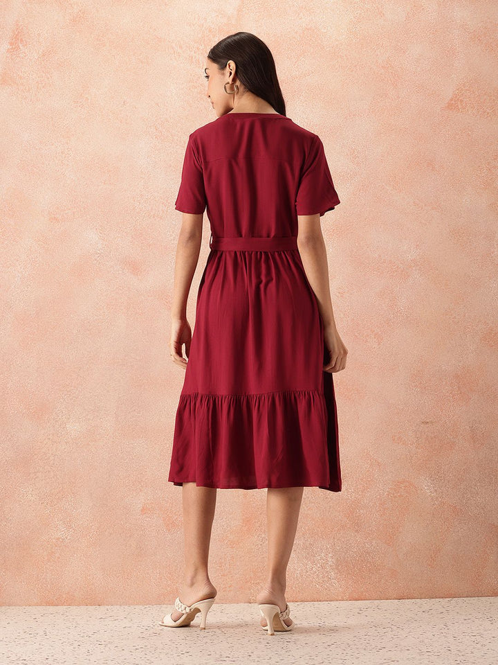 all about you A-Line Midi Dress with Belt