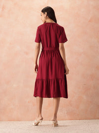 all about you A-Line Midi Dress with Belt