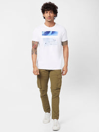 SPYKAR Graphic Printed Slim Fit Cotton Casual T-Shirt