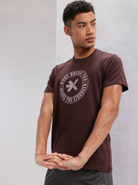 HRX by Hrithik Roshan Brand Logo & Typography Printed Training T-shirt