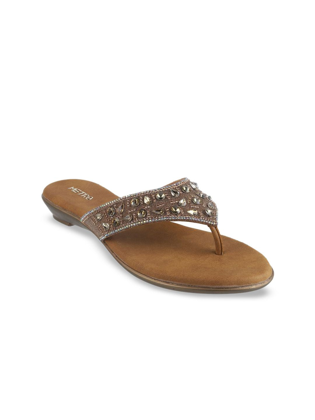 Metro Women Embellished Wedge Sandals