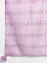 Indo Era Yoke Design Mirror Work Liva Kurta With Trousers & Dupatta