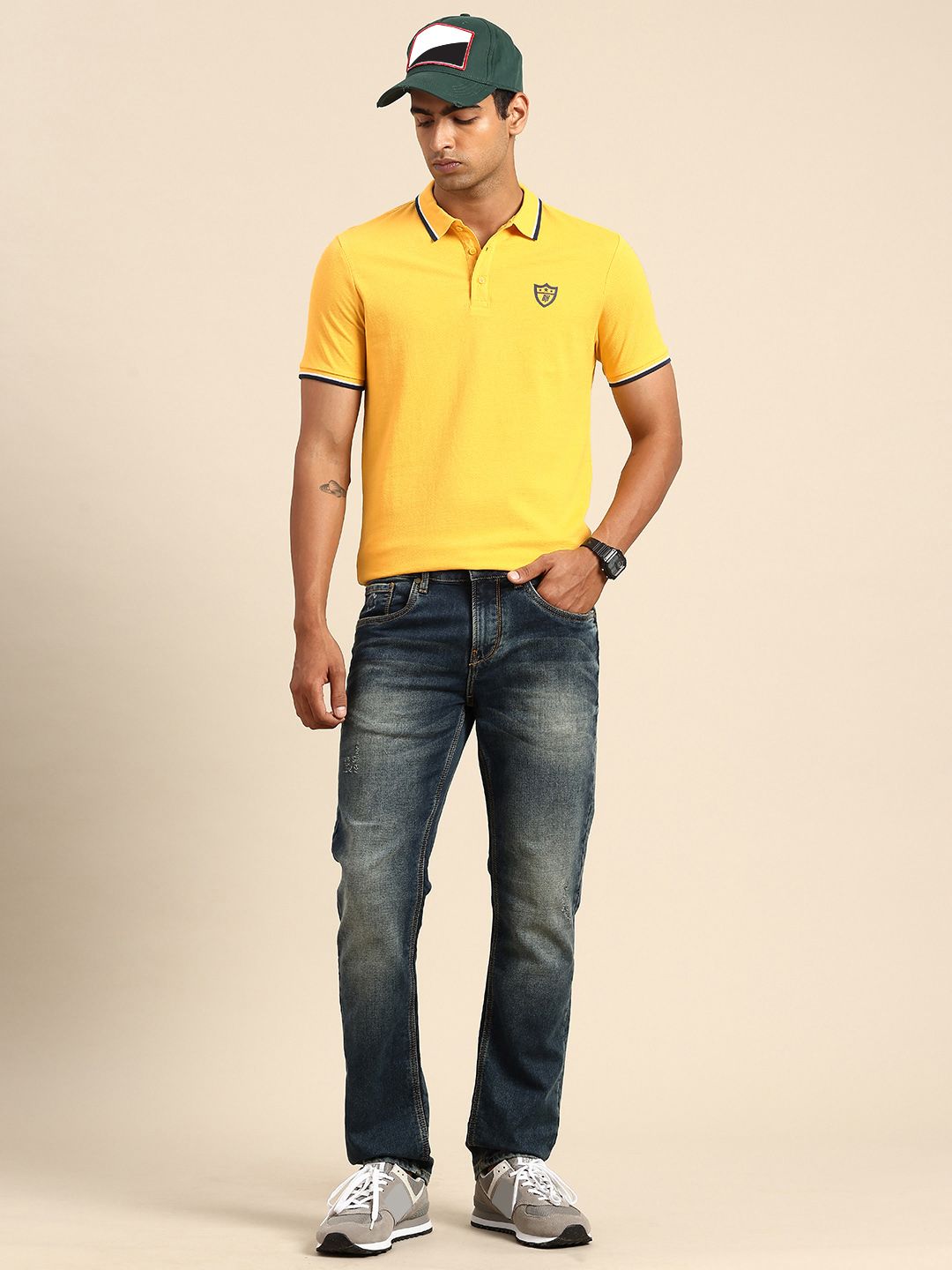 Being Human Polo Collar Pure Cotton T-shirt