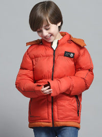 Monte Carlo Boys Hooded Solid Casual Lightweight Puffer Jacket