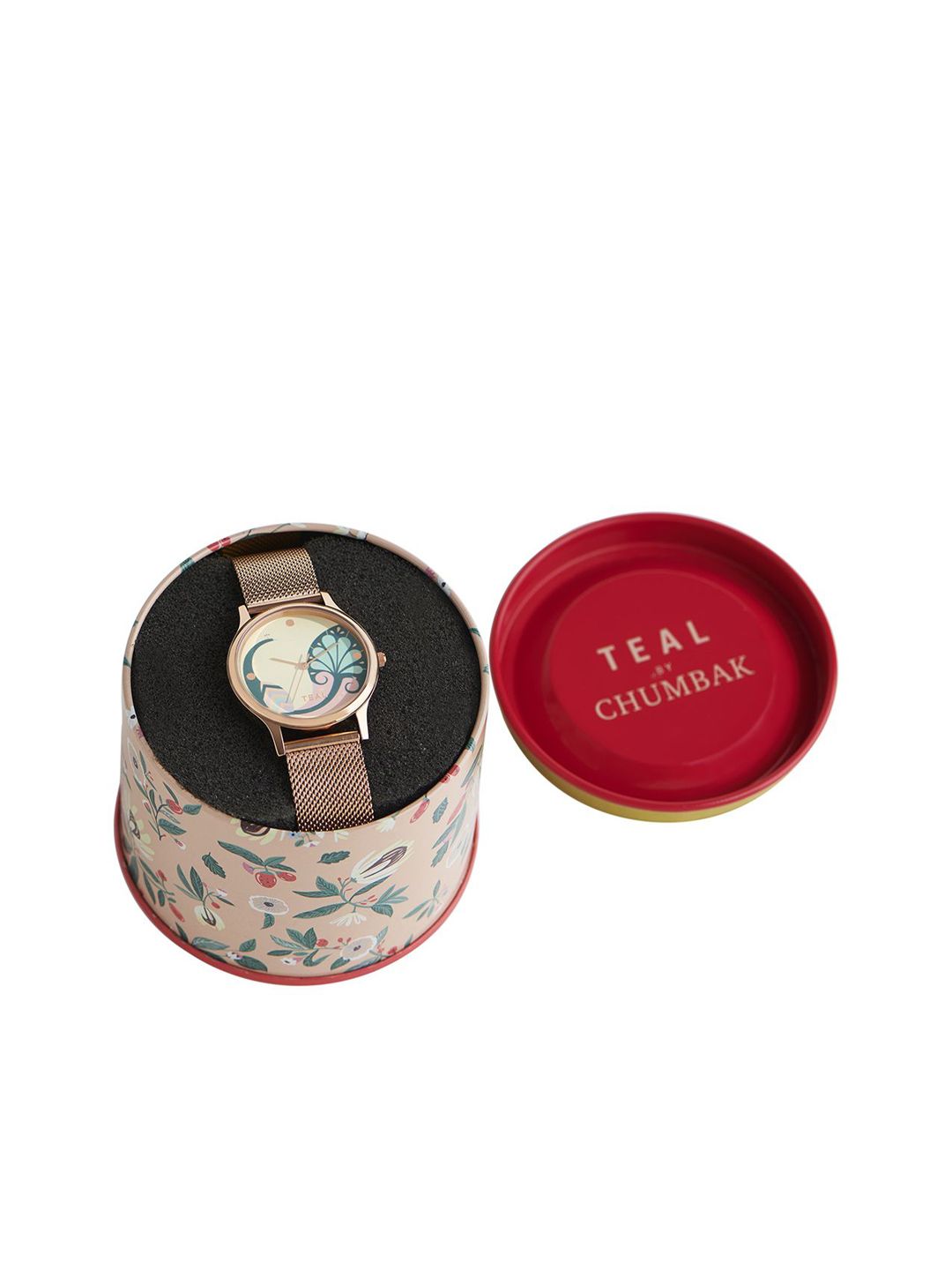 TEAL BY CHUMBAK Women Brass Dial & Stainless Steel Wrap Around Straps Analogue Watch