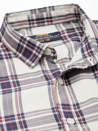 The Indian Garage Co Men Slim Fit Opaque Checked Casual Shirt