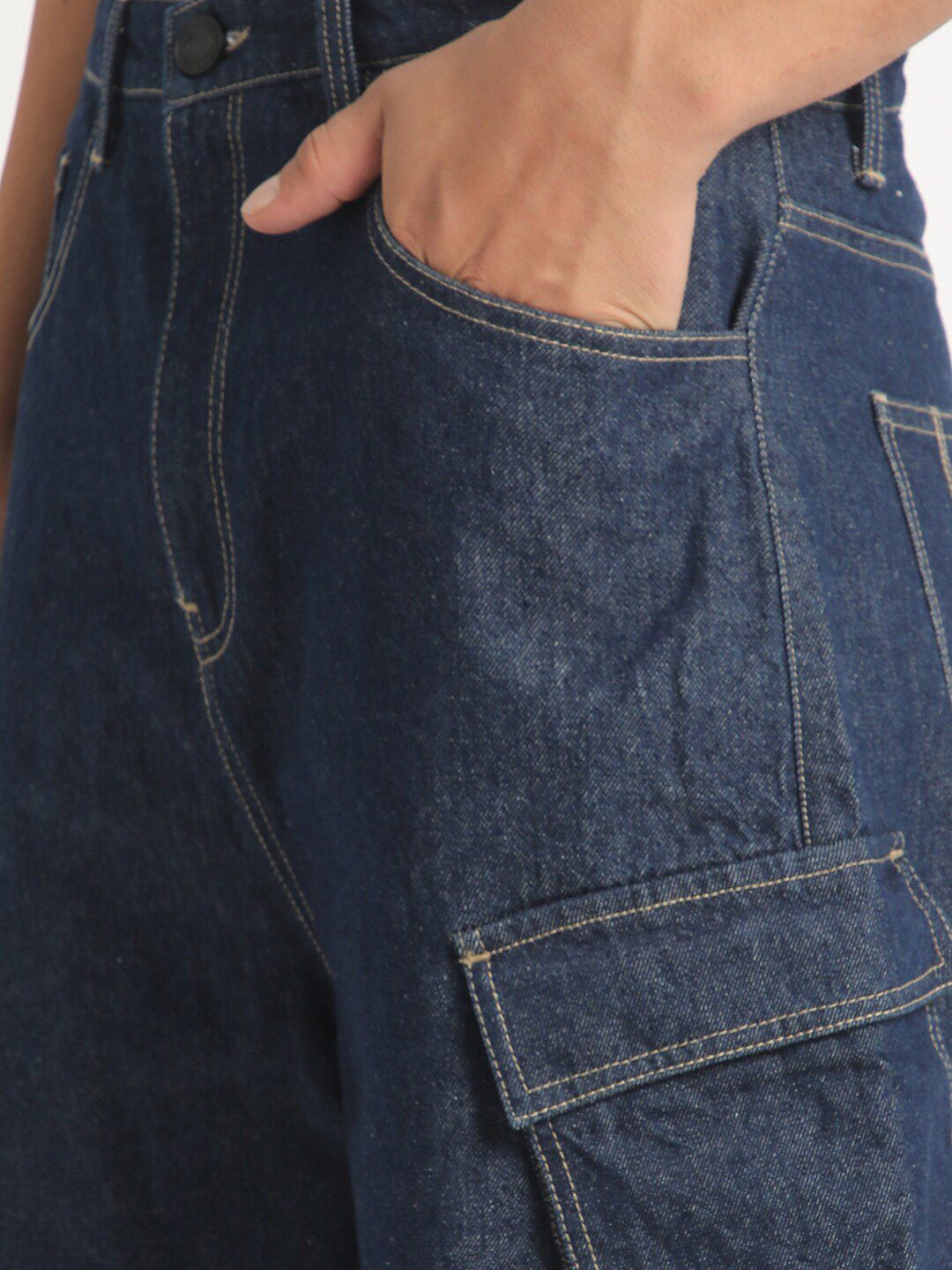Bene Kleed Men Cargo Baggy Denim