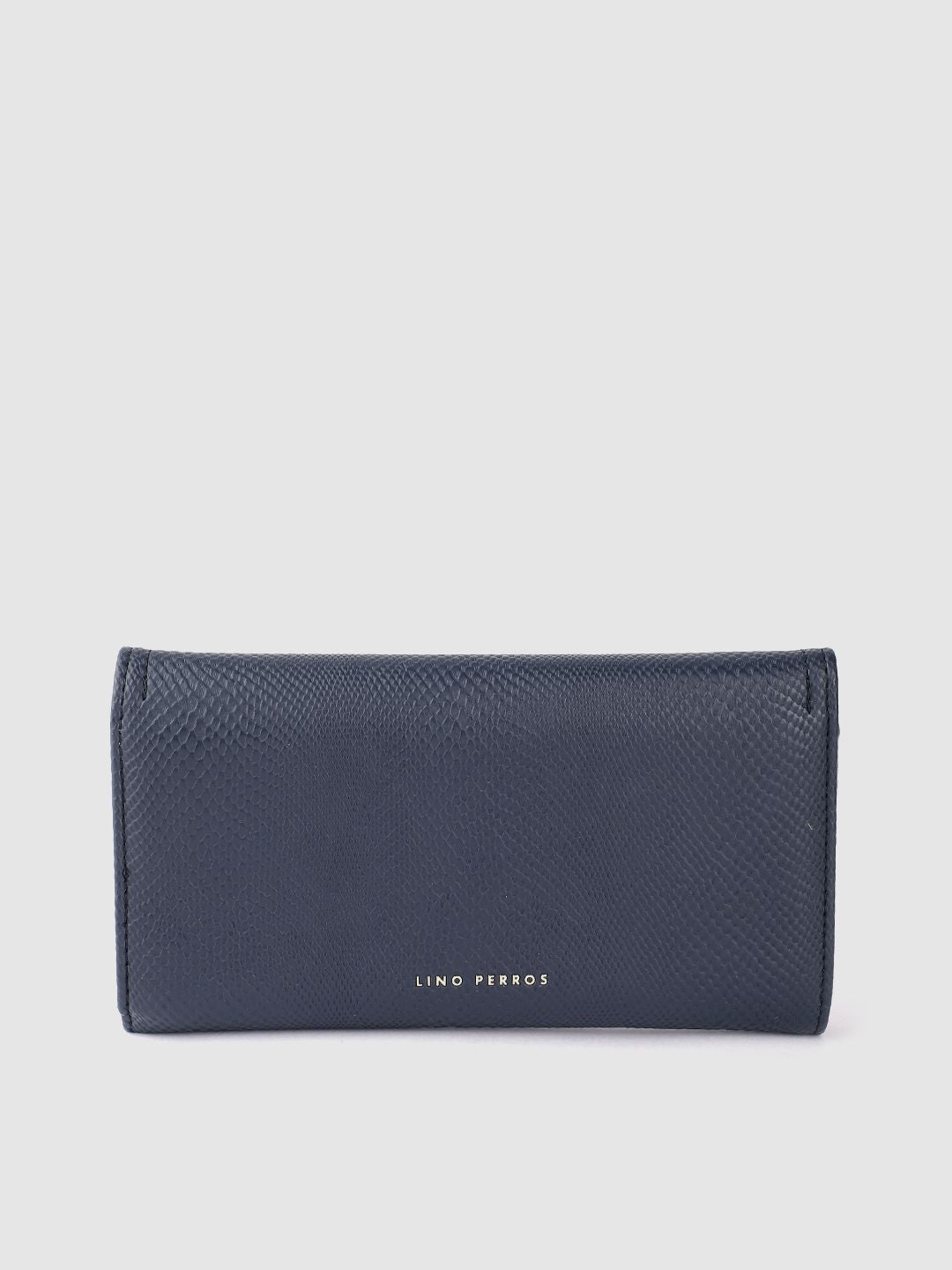 Lino Perros Women Snakeskin Textured Three Fold Wallet