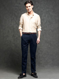RARE RABBIT Men Jeck-2 Mid-Rise Slim Fit Cotton Trouser