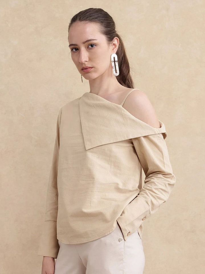 Rareism Nimlu Wanita Light Sand Top