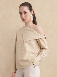 Rareism Nimlu Wanita Light Sand Top