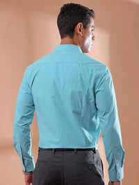 The Indian Garage Co. X Luxe Men Slim Fit Micro Checks Formal Shirt
