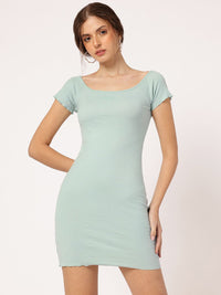 DressBerry Cute Curves Ribbed Mini Bodycon Dress