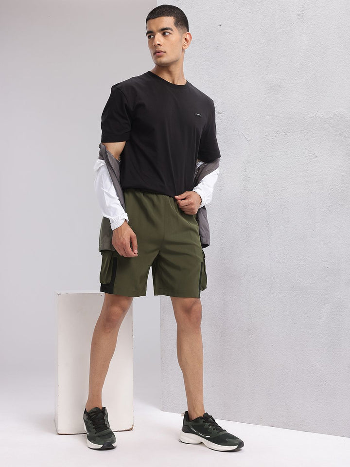 HRX by Hrithik Roshan Men Mid-Rise Cargo-Style Lifestyle Shorts