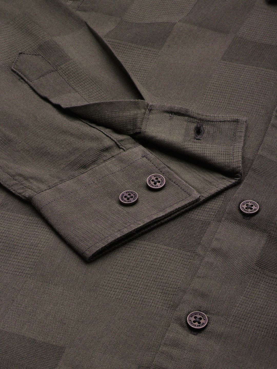 Being Human Slim Fit Self Checked Casual Shirt