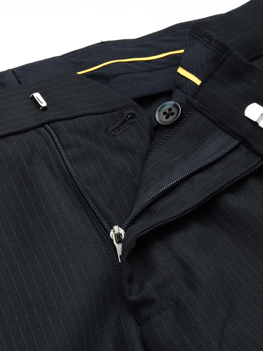Raymond Men Striped Slim Fit Formal Trousers