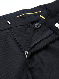 Raymond Men Striped Slim Fit Formal Trousers