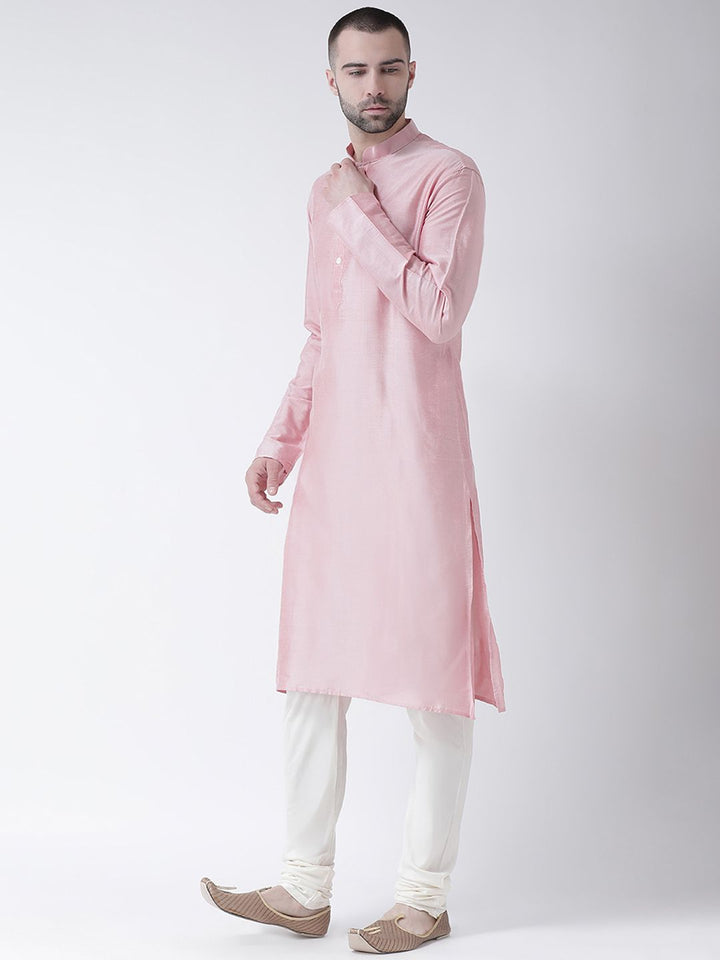 KeSah lelaki merah jambu pepejal lurus kurta