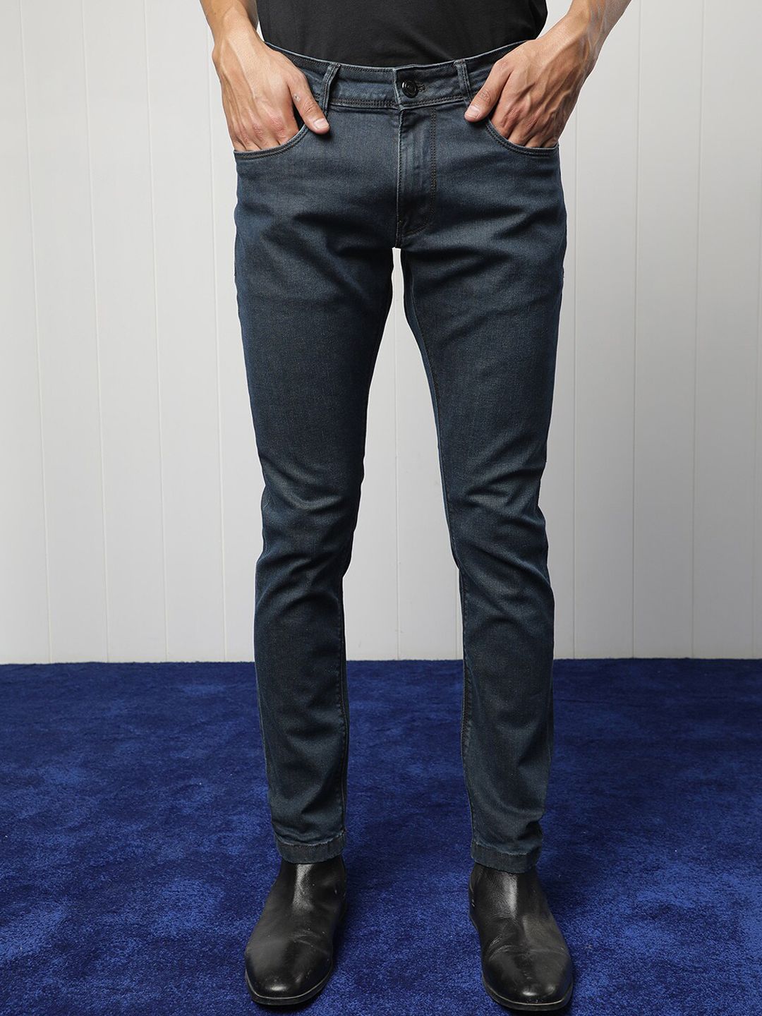 RARE RABBIT Men Wells Slim Fit Cotton Jeans
