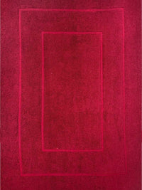 BOMBAY DYEING Maroon Textured Pure Cotton Anti Skid Bath Rugs