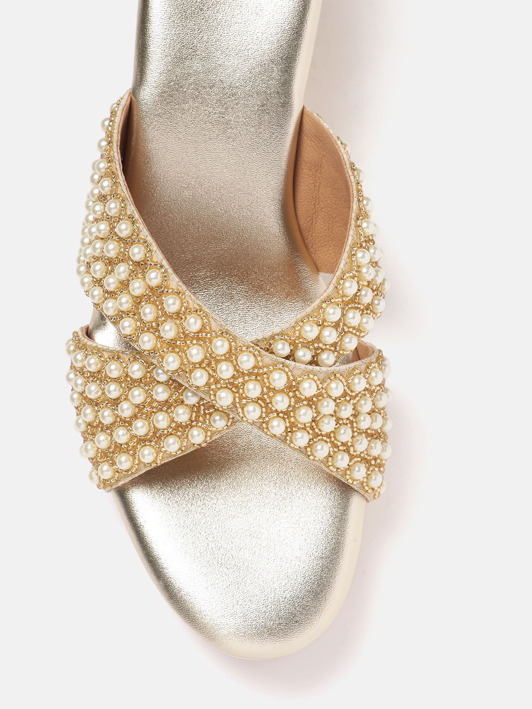 House of Pataudi Ethnic Embellished Wedge Heels