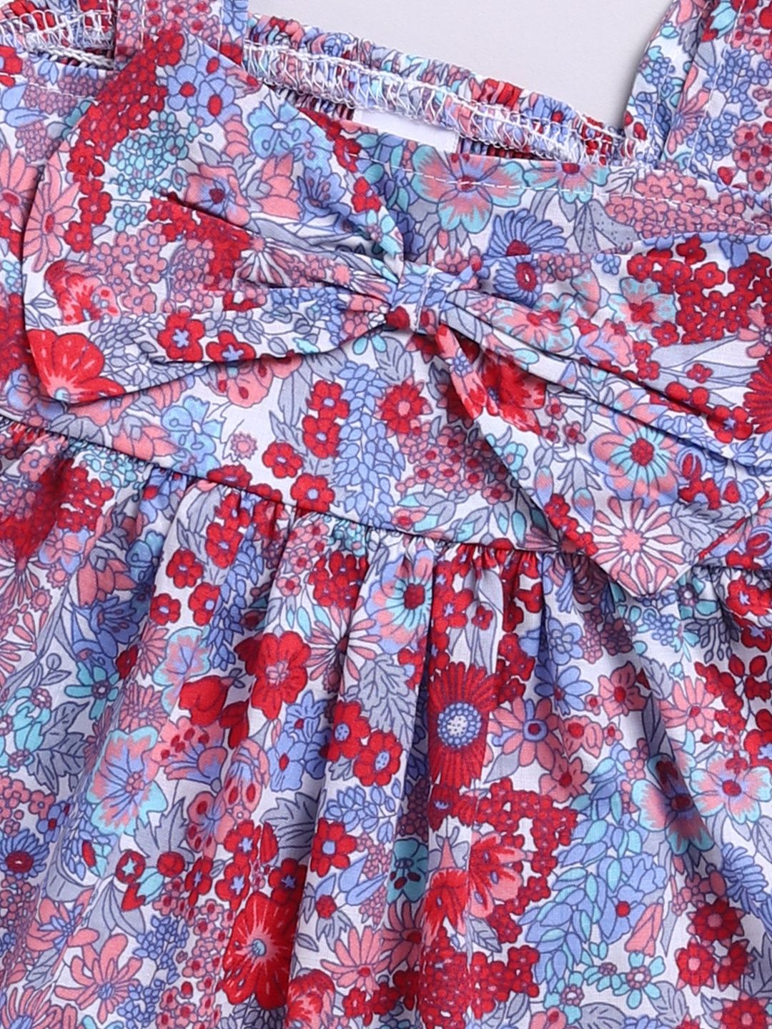 Moms Love Infant Girls Cotton Floral Print Fit & Flare Dress