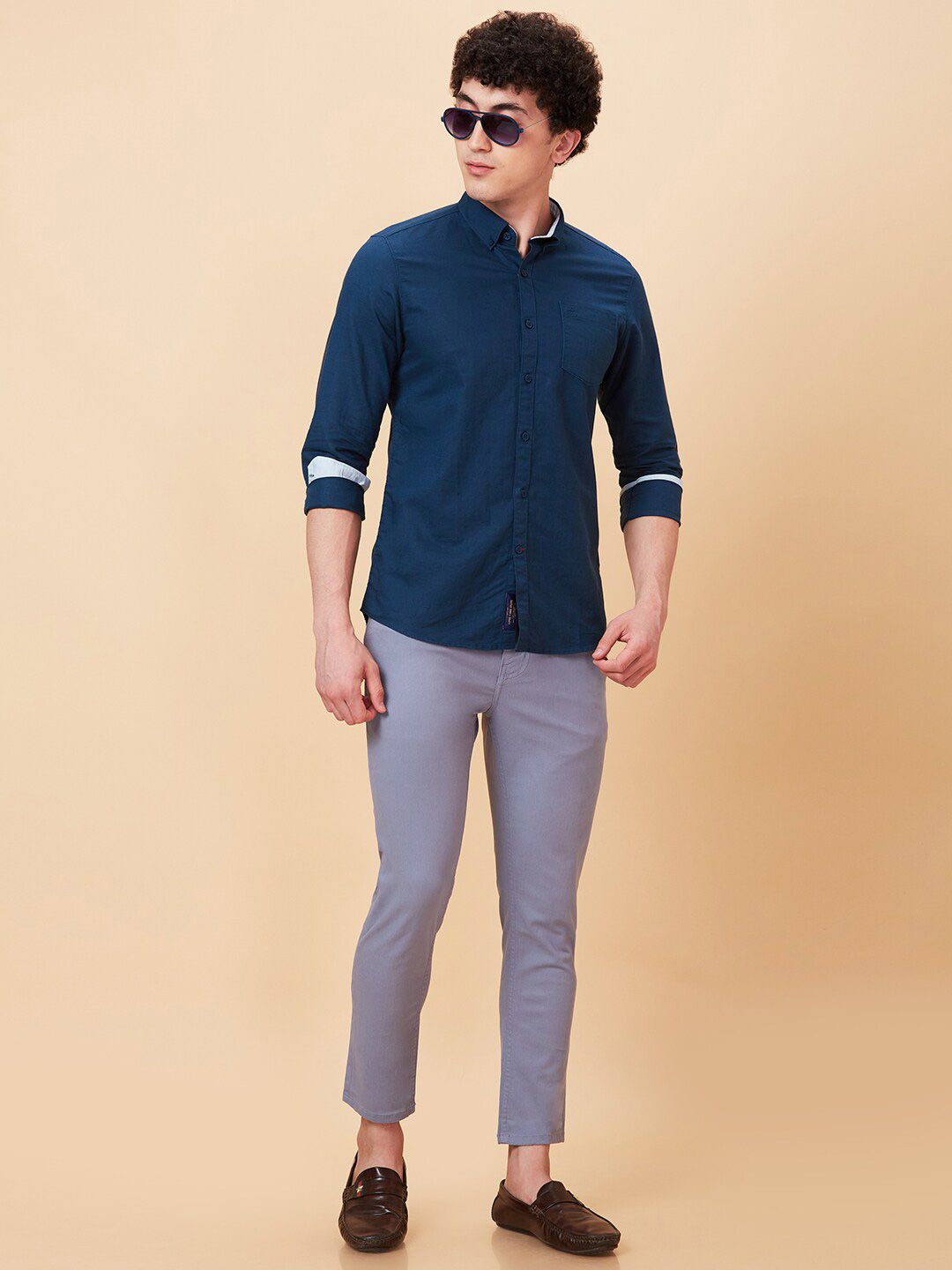Being Human Spread Collar Slim Fit Casual Shirt