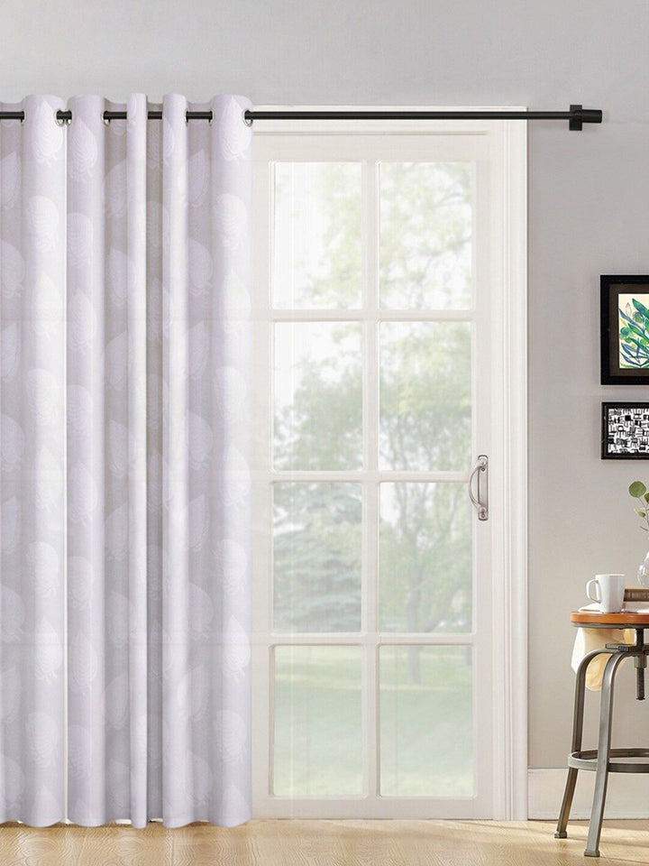 HOSTA HOMES White Floral Long Door Curtain