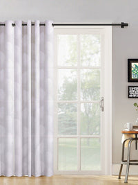 HOSTA HOMES White Floral Long Door Curtain