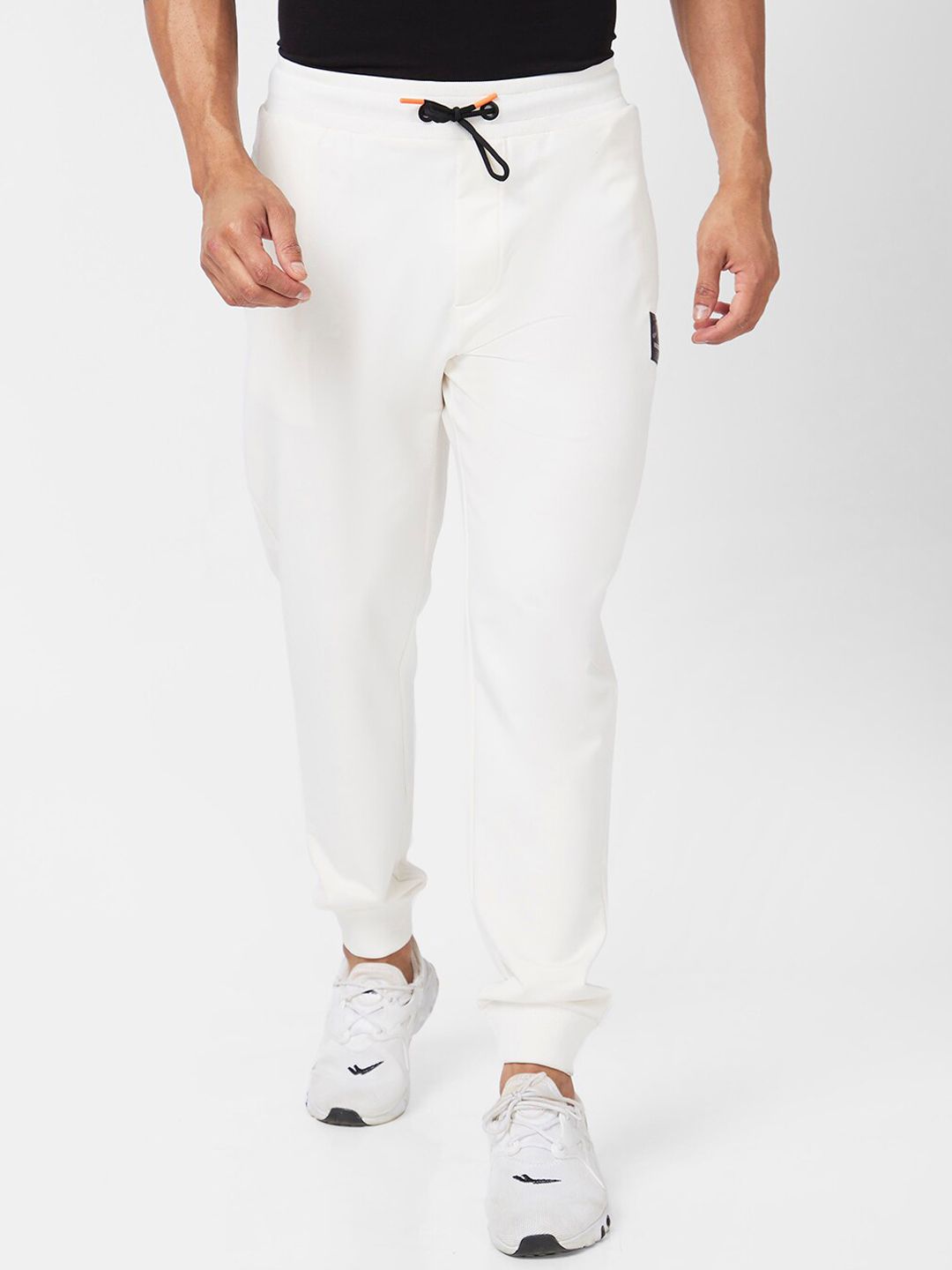 SPYKAR Men Printed Detail Mid Rise Cotton Joggers