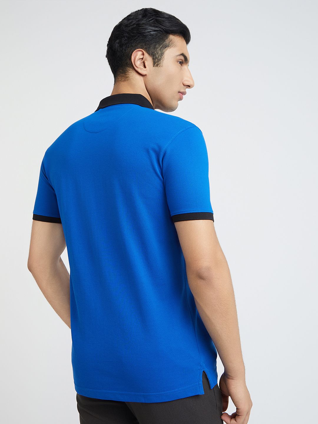 Park Avenue Men Typography Printed Polo Collar Cotton T-shirt