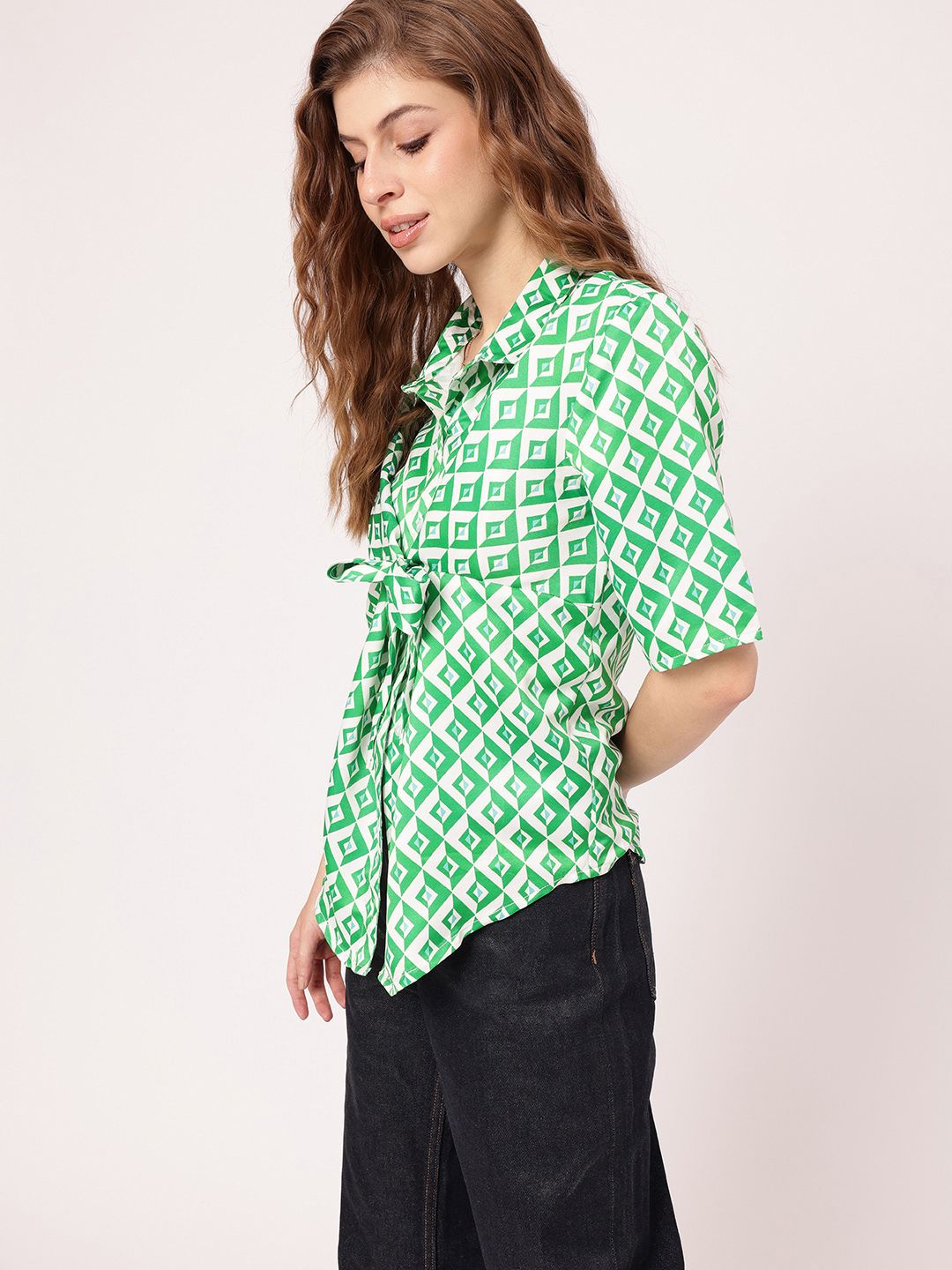 DressBerry Shape-Shifting Style Printed Shirt