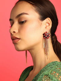 Anting-anting Dangler Plated & Merah Long Sohi