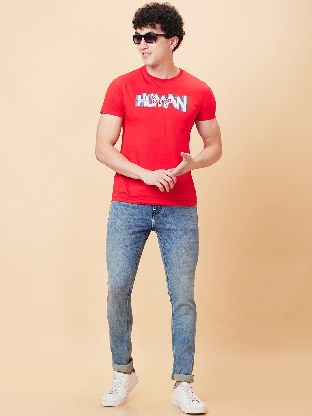 Being Human Men Slim Fit Heavy Fade Clean Look Stretchable Jeans