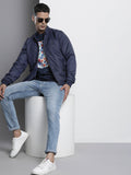 The Indian Garage Co Men Zip-Front Bomber Jacket with Slip Pockets