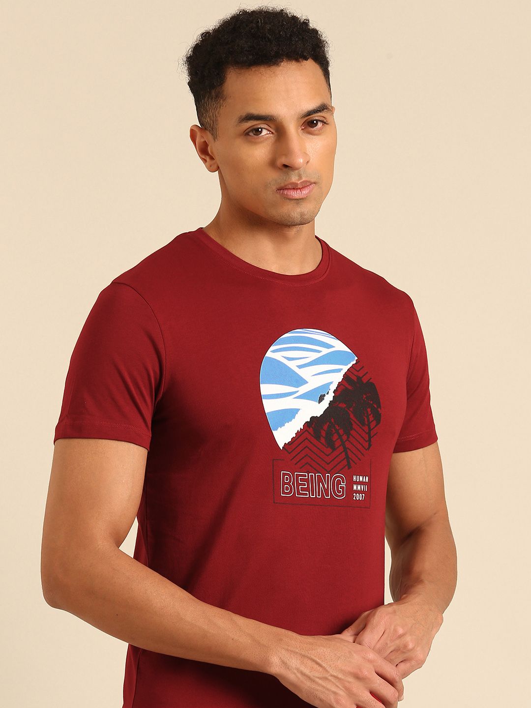 Being Human Printed Pure Cotton T-shirt