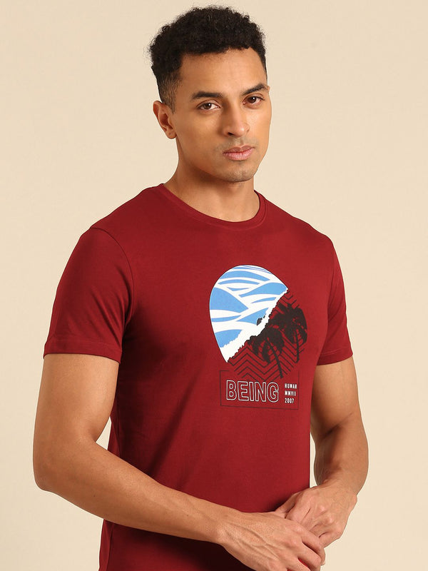 Being Human Printed Pure Cotton T-shirt