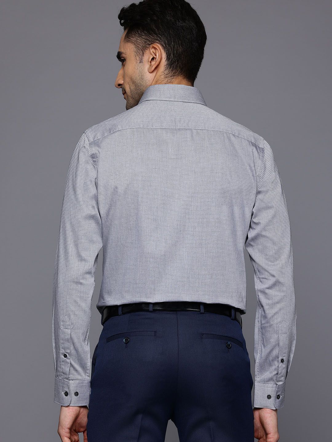 Raymond Pure Cotton Slim Fit Textured Formal Shirt
