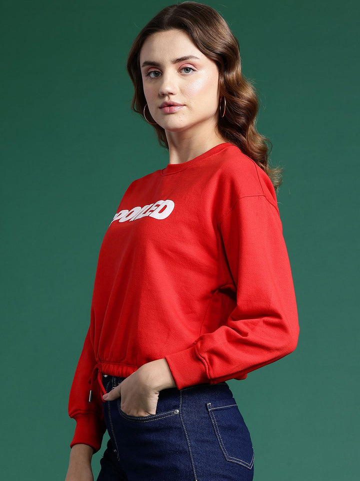 DressBerry Typography Print Sweatshirt