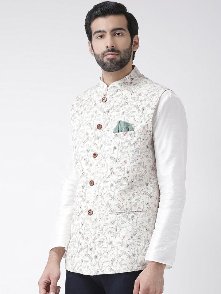 Jaket Nehru Cotton Nehru yang berwarna-warni & berwarna merah