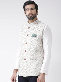 Jaket Nehru Cotton Nehru yang berwarna-warni & berwarna merah