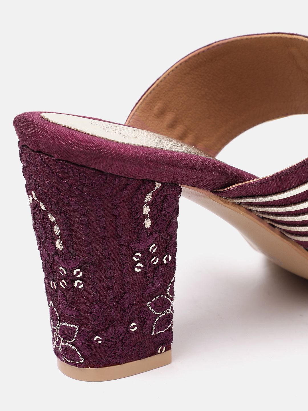 House of Pataudi Ethnic Embellished Block Heels