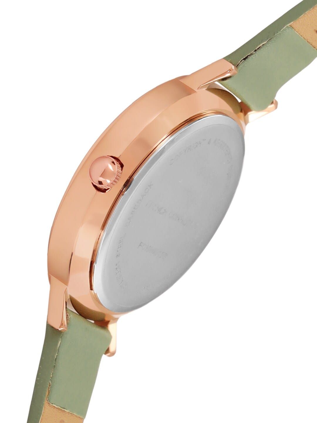 French Connection Women Green Leather Straps Analogue Watch FCN00012B